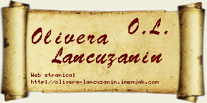 Olivera Lančužanin vizit kartica